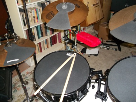 I've got my mutes installed. That was my wife's one condition for me getting this drum set.